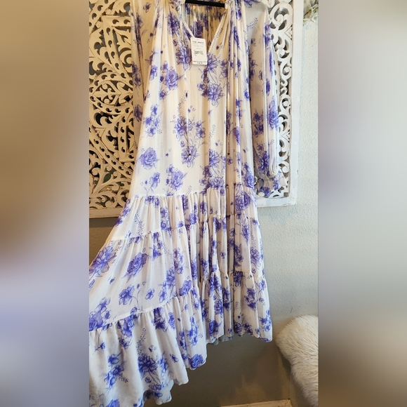 Free People Purple and White Floral Maxi Dress - Picture 9 of 16